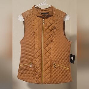 MARC NEW YORK Women's Tan Quilted Vest By Andrew Marc